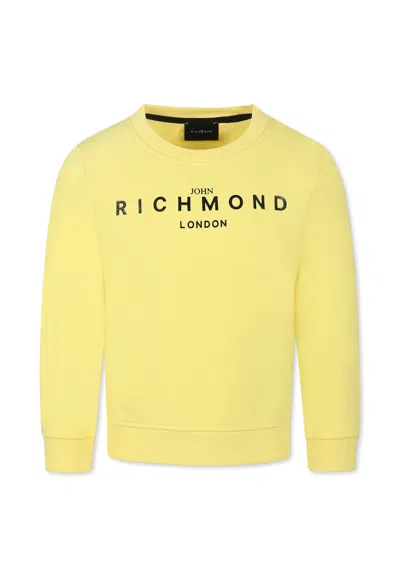 Richmond Kids' Yellow Sweatshirt For Boy With Logo