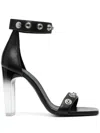 Rick Owens 100mm Eyelet-detail Sandals In Black