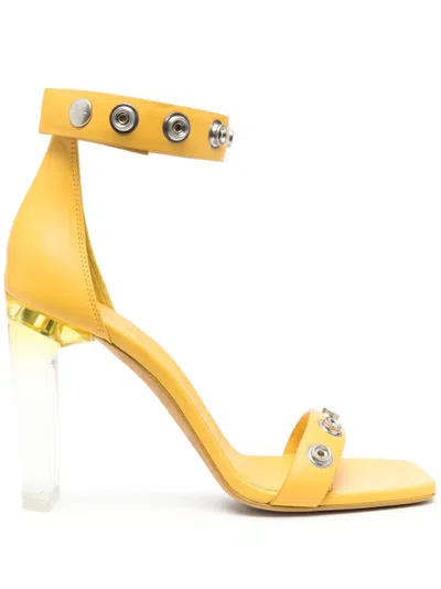 Rick Owens 100mm Eyelet-detail Sandals In Yellow