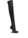 Rick Owens 80mm Cantilever Leather Sock Boots In Black