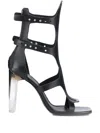 Rick Owens 110mm Spartans Leather Zip-fastening Pumps In Black