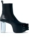 Rick Owens 120mm Grilled Kiss 45 Boots In Black