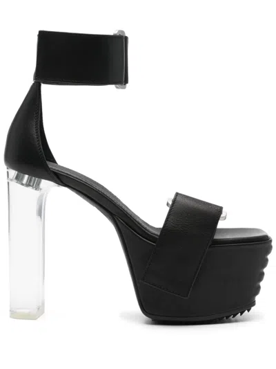 RICK OWENS 125MM BANANA SANDALS - WOMEN'S - RUBBER/CALF LEATHER