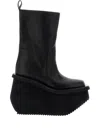 Rick Owens 14mm Factory Topstitching Platform Boots In Black