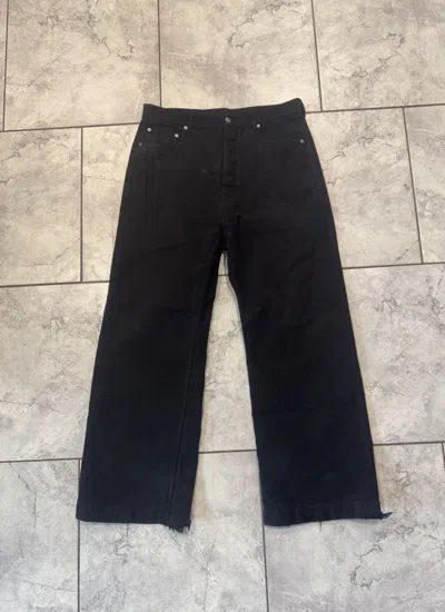 Pre-owned Rick Owens 16.0oz Denim Geth Jeans In Black