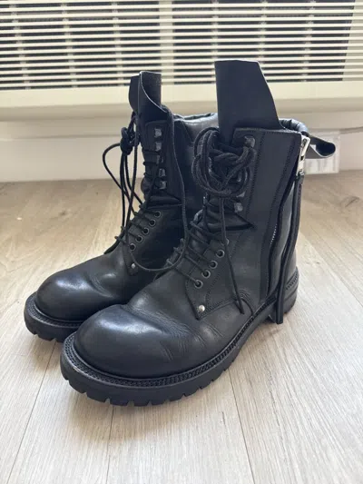 Pre-owned Rick Owens 16ss Cyclops Goodyear Flex Boots In Black