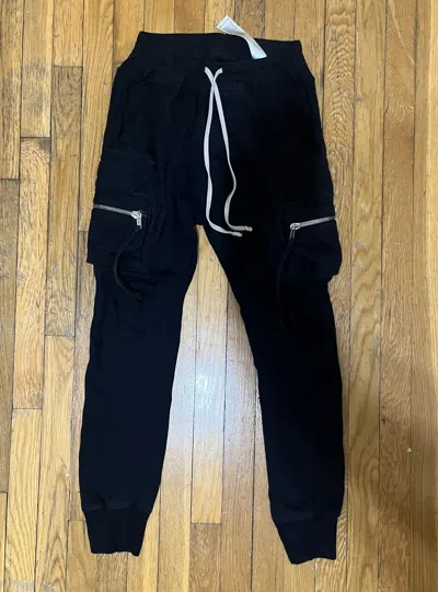 Pre-owned Rick Owens 17fw Drawstring Black Cargo Joggers Trousers