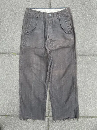 Pre-owned Rick Owens 2000 Extreme Cargo Flight Moleskin Pants Sun Fade