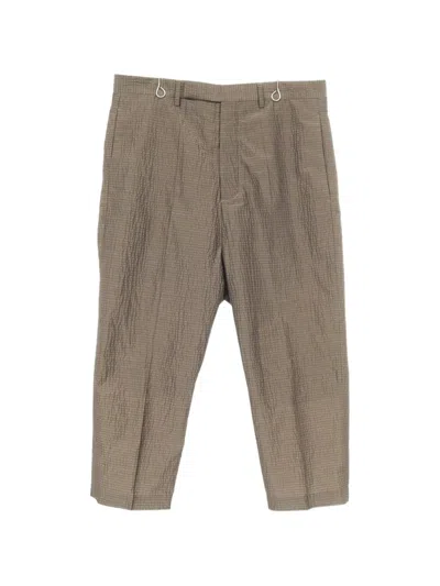 Pre-owned Rick Owens 2010s Astaires Cropped Trousers In Neutrals