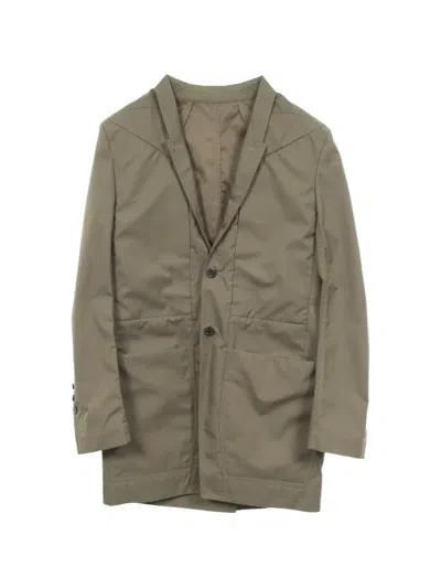 Pre-owned Rick Owens 2010s Lido Single-breasted Jacket In Neutrals