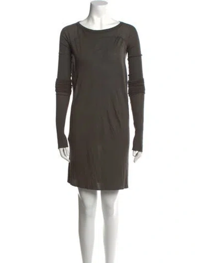 Pre-owned Rick Owens 2011 Mini Dress In Gray