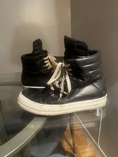 Pre-owned Rick Owens 2011 Short Tongue Geobasket Shoes In Black