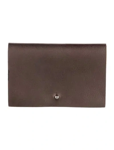 Pre-owned Rick Owens 2012 Leather Wallet In Brown