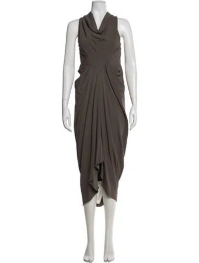 Pre-owned Rick Owens 2012 Midi Length Dress In Neutral
