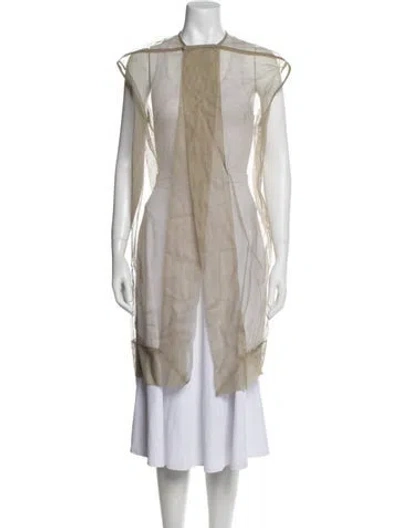 Pre-owned Rick Owens 2013 'island' Vest In Neutral