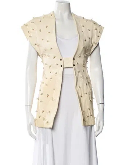 Pre-owned Rick Owens 2013 'island' Vest In Neutral