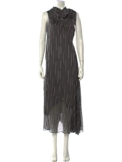 Pre-owned Rick Owens 2013 Long Dress In Gray