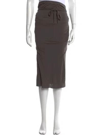 Pre-owned Rick Owens 2013 Midi Length Skirt In Gray