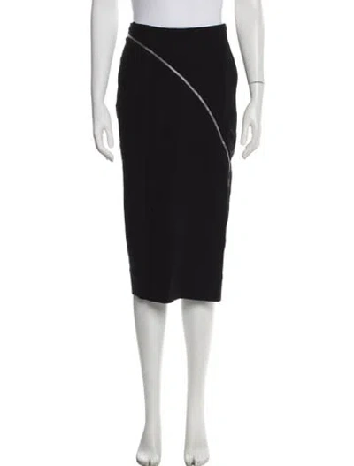 Pre-owned Rick Owens 2014 Midi Length Skirt W/ Tags In Black
