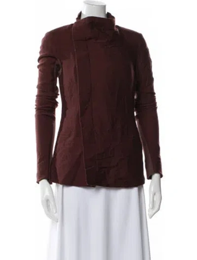 Pre-owned Rick Owens 2014 'moody' Jacket In Burgundy