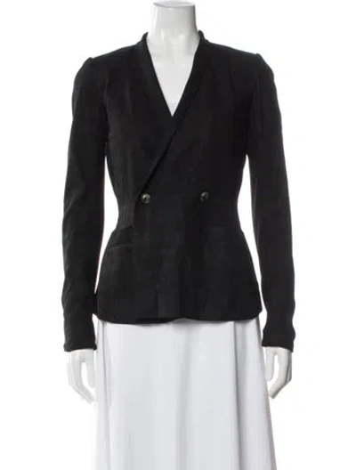 Pre-owned Rick Owens 2014 Vicious Blazer In Black