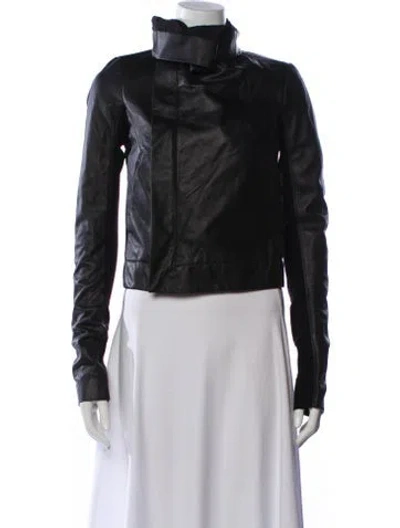Pre-owned Rick Owens 2014 'vicious' Classic Biker Biker Jacket In Black