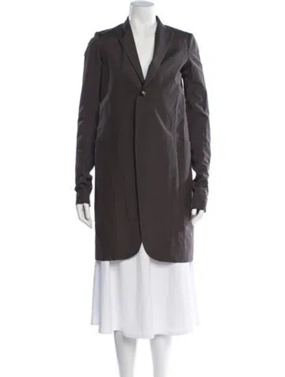 Pre-owned Rick Owens 2014 'vicious' Island Coat W/ Tags In Gray