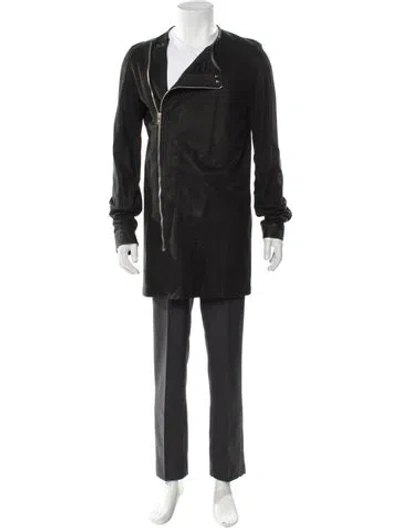 Pre-owned Rick Owens 2014 'vicious' Overcoat In Gray