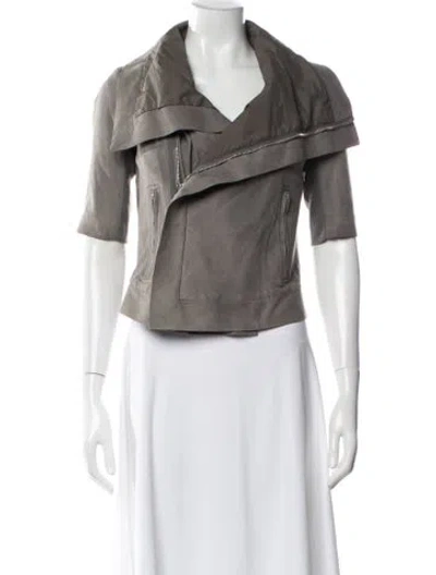 Pre-owned Rick Owens 2015 'faun' Jacket In Gray