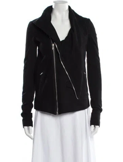 Pre-owned Rick Owens 2015 Leather Biker Jacket In Black