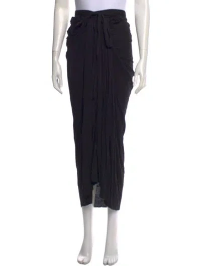Pre-owned Rick Owens 2015 Long Skirt In Black
