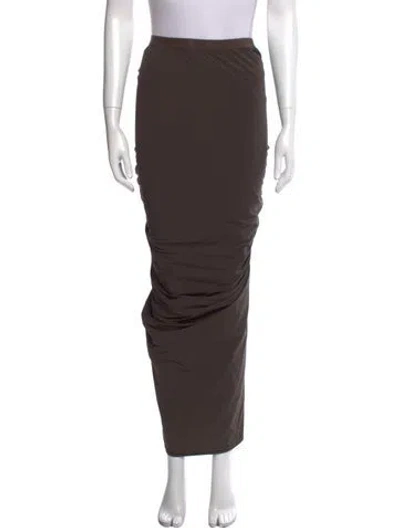 Pre-owned Rick Owens 2015 Long Skirt In Gray