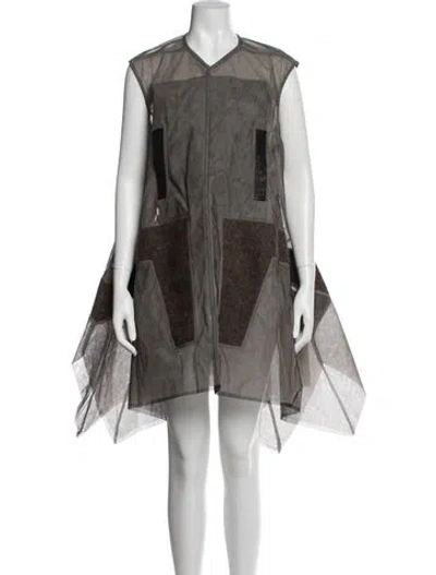 Pre-owned Rick Owens 2015 Mini Dress In Brown