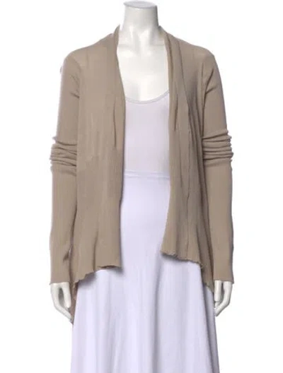 Pre-owned Rick Owens 2015 Open Front Sweater In Neutral