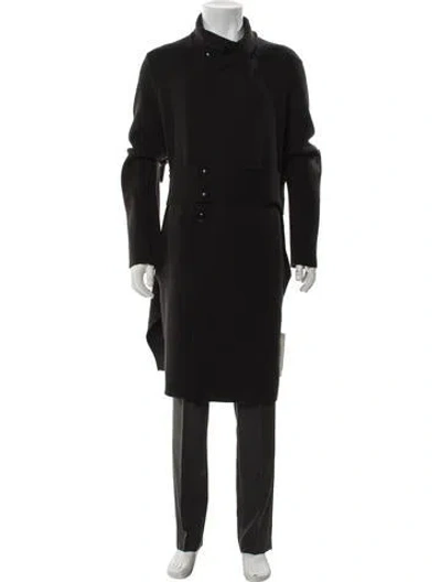 Pre-owned Rick Owens 2015 'sphinx' Overcoat In Black