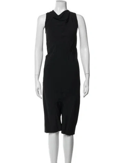 Pre-owned Rick Owens 2016 Cowl Neck Jumpsuit In Black