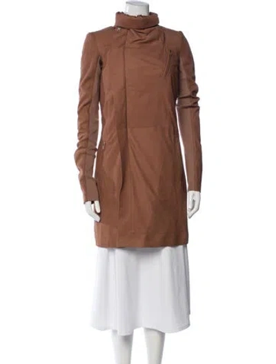 Pre-owned Rick Owens 2016 'cyclops' Coat In Brown