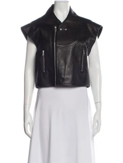 Pre-owned Rick Owens 2016 Leather Biker Jacket In Black