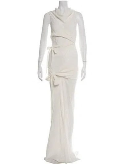 Pre-owned Rick Owens 2016 Long Dress In Neutrals