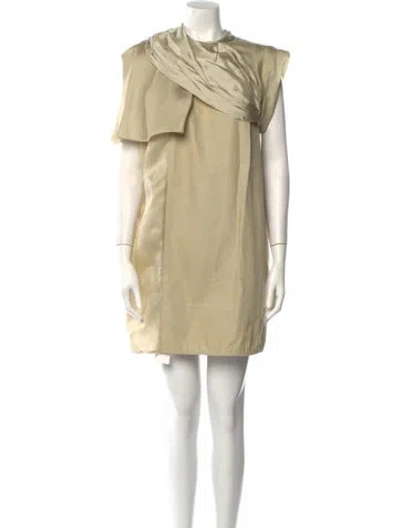 Pre-owned Rick Owens 2016 Mini Dress In Neutral