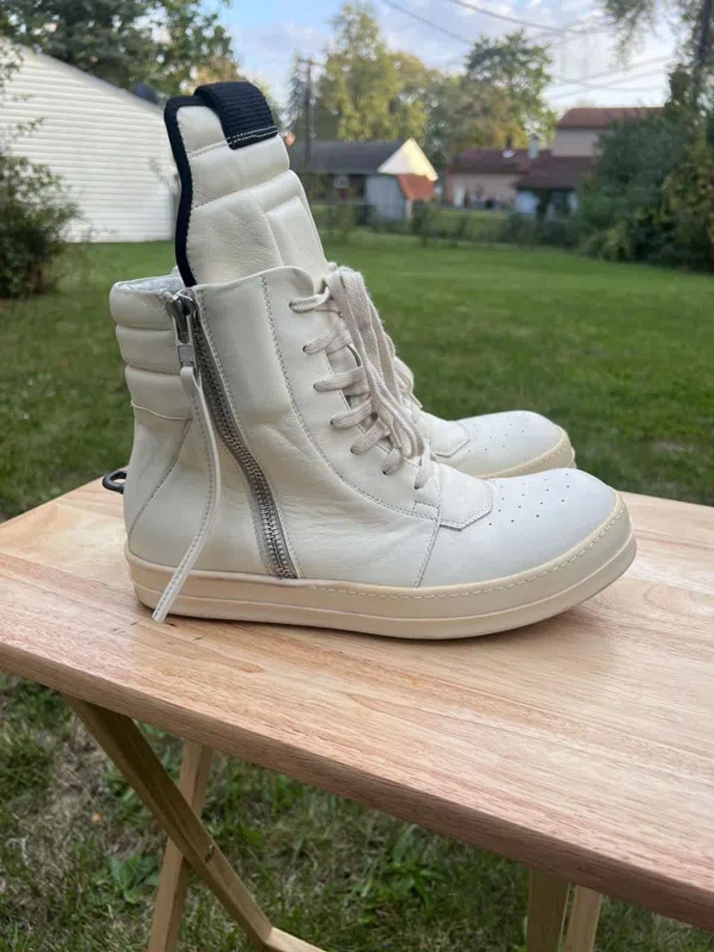 Pre-owned Rick Owens 2016 White Cyclops Geobasket Shoes | ModeSens