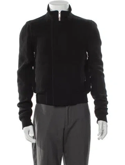 Pre-owned Rick Owens 2017 'glitter' Egon Jacket In Black