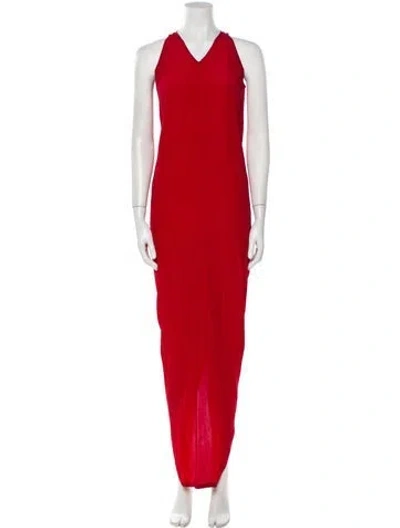 Pre-owned Rick Owens 2017 Long Dress In Red