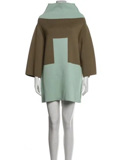 Pre-owned Rick Owens 2017 Mini Dress In Blue