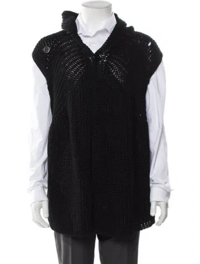 Pre-owned Rick Owens 2017 Walrus Sweater Vest In Black