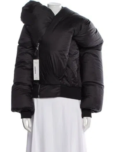 Pre-owned Rick Owens 2019 'larry' Doll Bomber Down Jacket In Black