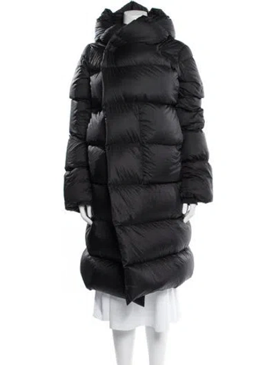 Pre-owned Rick Owens 2019 'larry' Hooded Liner Down Coat In Black