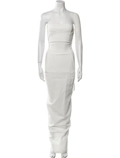 Pre-owned Rick Owens 2019 Long Dress W/ Tags In White