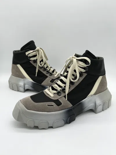 Pre-owned Rick Owens 2019 Mainline Larry Tractor "as Sample" Boots In Sand