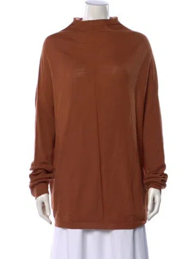Pre-owned Rick Owens 2019 Virgin Wool Sweater In Orange